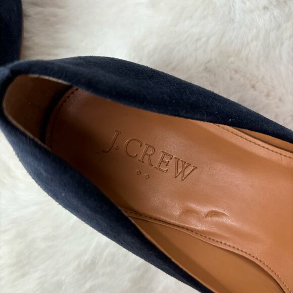 J. Crew Blue Suede Ballet Flats Size 7 - Picture 3 of 6